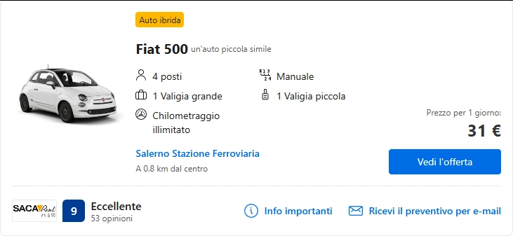 Salerno Noleggiami: Noleggio di auto a Salerno 3
