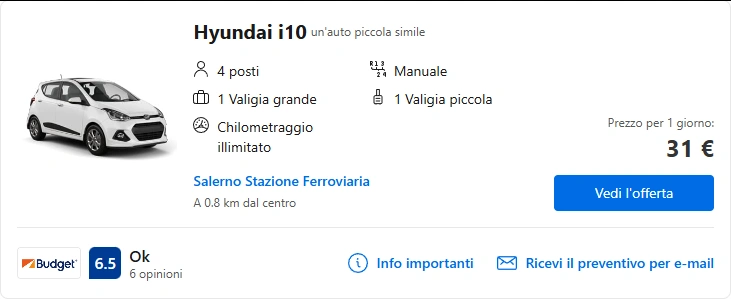 Salerno Noleggiami: Noleggio di auto a Salerno 4