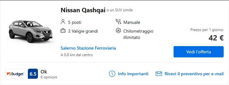 Salerno Noleggiami: Noleggio di auto a Salerno 6