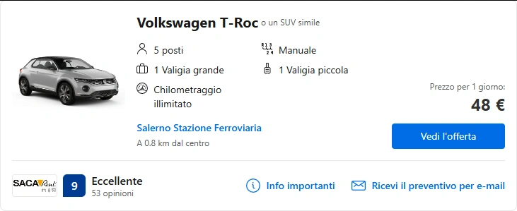 Salerno Noleggiami: Noleggio di auto a Salerno 8