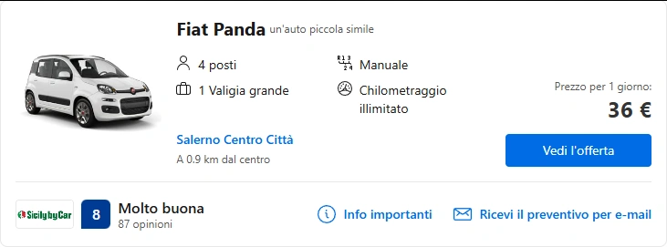 Salerno Noleggiami: Noleggio di auto a Salerno 9