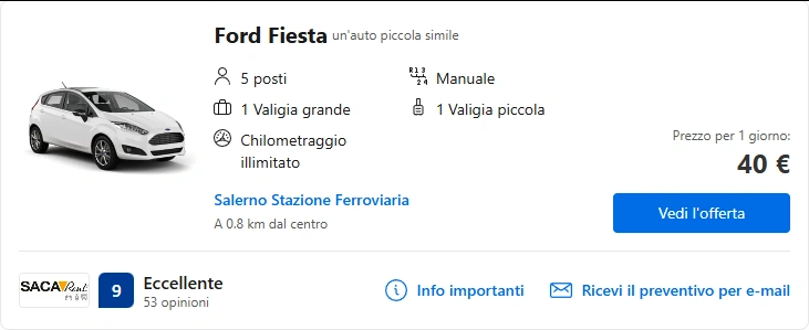 Salerno Noleggiami: Noleggio di auto a Salerno 11