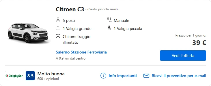 Salerno Noleggiami: Noleggio di auto a Salerno 12