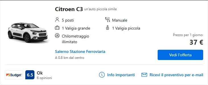 Salerno Noleggiami: Noleggio di auto a Salerno 15