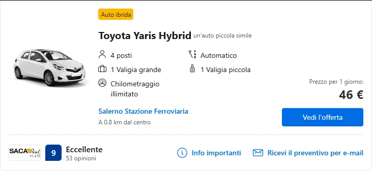 Salerno Noleggiami: Noleggio di auto a Salerno 25