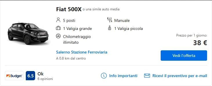 Salerno Noleggiami: Noleggio di auto a Salerno 30