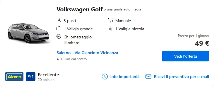Salerno Noleggiami: Noleggio di auto a Salerno 36
