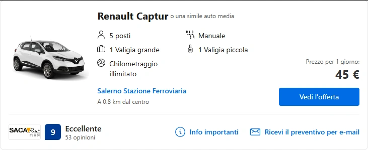 Salerno Noleggiami: Noleggio di auto a Salerno 41