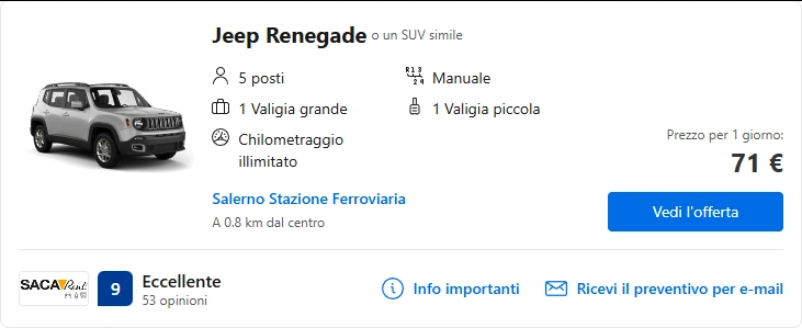 Salerno Noleggiami: Noleggio di auto a Salerno 43